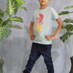 Kids' Blue Bicycle Graphic Tee